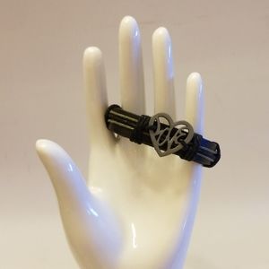 Faux leather bracelet